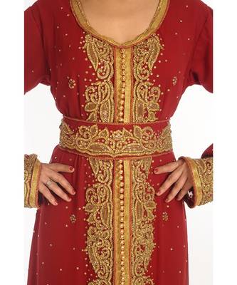 2018 Ramadan Eid Moroccan Kaftan Islamic Moroccan Jalabiya Dress 2