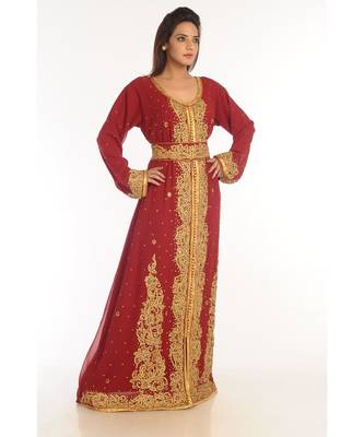 2018 Ramadan Eid Moroccan Kaftan Islamic Moroccan Jalabiya Dress 3