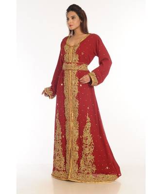 2018 Ramadan Eid Moroccan Kaftan Islamic Moroccan Jalabiya Dress 4
