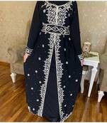 Royal Moroccan Dubai Beautiful Zari Work Jilbab Jalabiya Kaftan Dress
