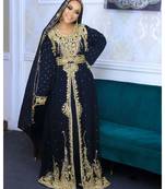 Eleagnt Modern Arabic Kaftan Dress For Women Wedding Gown