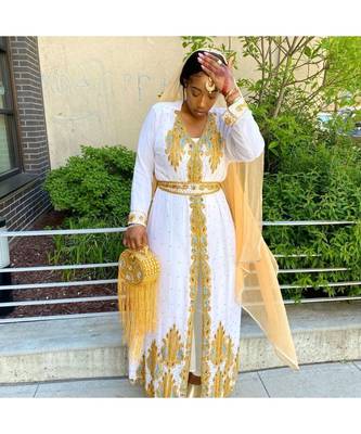 Dubai Morocan Arabic Islamic Kaftan Dress 1