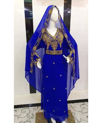 Dubai Morocan Arabic Islamic Kaftan Dress 1