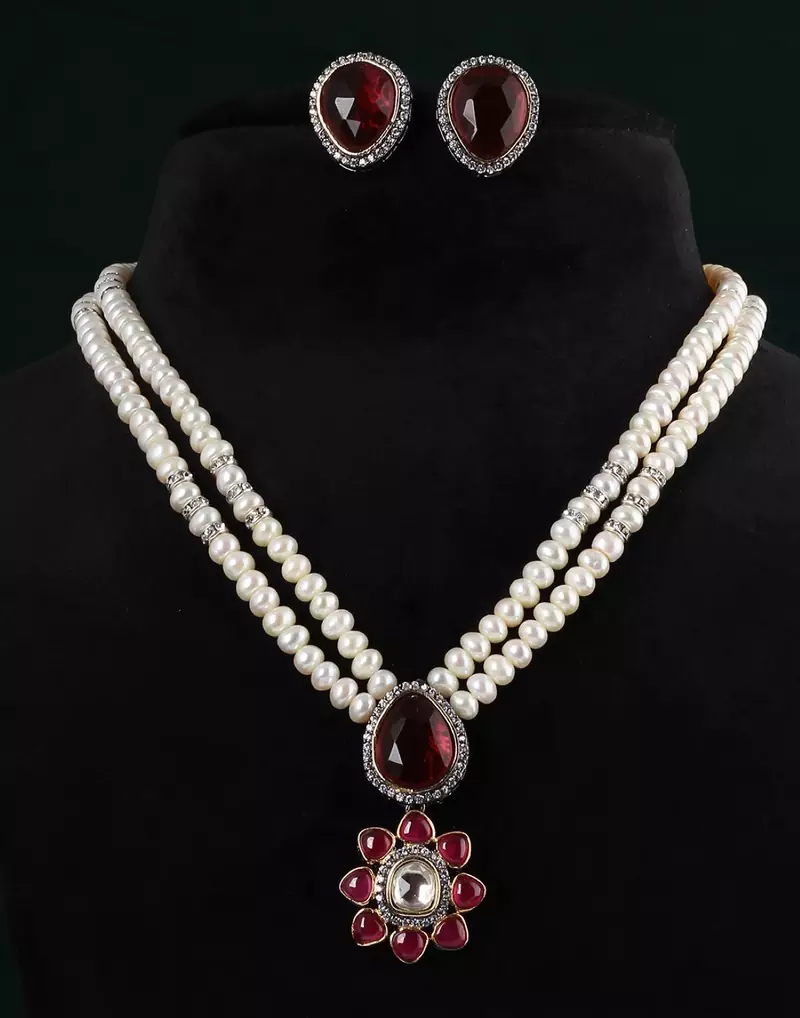 Real Natural Hyderabadi pearls Set With Certificate