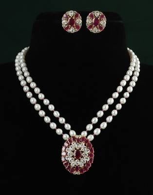 Real Natural Hyderabadi pearls Set With Certificate 1