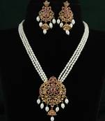 Real Natural Hyderabadi pearls Set With Certificate