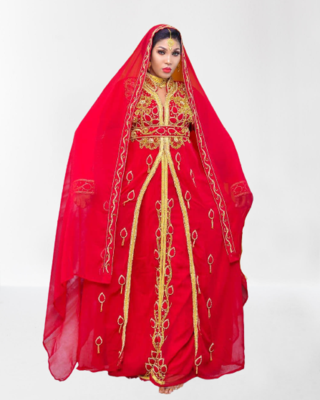 Red Wedding Kaftan for Women 2