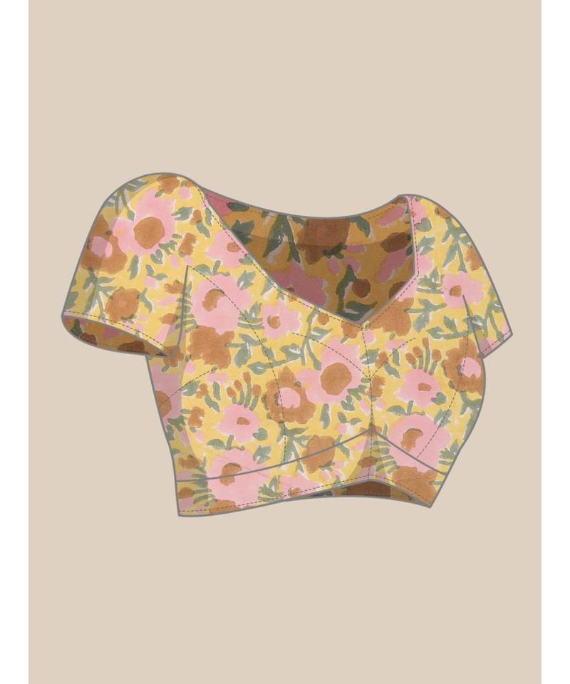 Geroo Jaipur Hand Dyed Blue Shaded Pure Kota Silk Saree