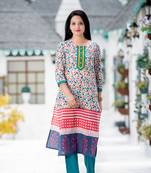 Multicolor woven cotton kurtas-and-kurtis