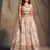 White Zari and sequins Embroidered organza semi stitched lehenga