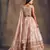 White Zari and sequins Embroidered organza semi stitched lehenga