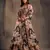 fabulous Black Zari and sequins Embroidered organza semi stitched Roses Printed Floral lehenga