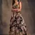 fabulous Black Zari and sequins Embroidered organza semi stitched Roses Printed Floral lehenga