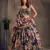 Dove blue Zari and sequins Embroidered organza semi stitched lehenga