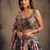 Dove blue Zari and sequins Embroidered organza semi stitched lehenga
