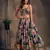 Dove blue Zari and sequins Embroidered organza semi stitched lehenga