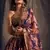 Purple Zari and sequins Embroidered organza semi stitched floral lehenga