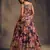 Purple Zari and sequins Embroidered organza semi stitched floral lehenga