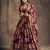 Purple Zari and sequins Embroidered organza semi stitched floral lehenga