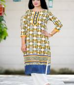 Multicolor woven cotton kurtas-and-kurtis