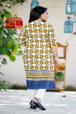 Multicolor woven cotton kurtas-and-kurtis 2