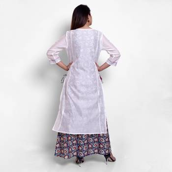 Off-white woven chanderi kurtas-and-kurtis 2