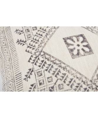 Grey Cotton Hand Block Printed Cushion Cover (Set of 2) 3