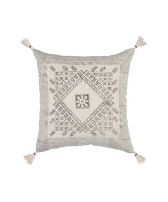 Grey Cotton Hand Block Printed Cushion Cover (Set of 2) 5