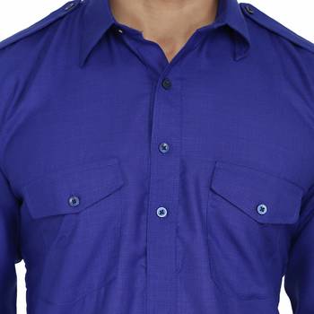 Blue cotton plain stitched   pathani suits 5