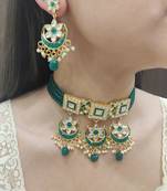 Green Kundan Choker Set