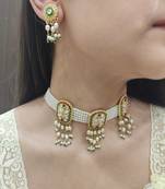 White Pearl Choker Set