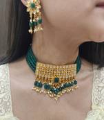 Green Kundan Choker Set