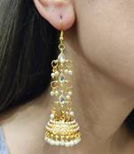 Golden Kundan Jhumkas