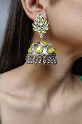 Yellow jhumkas 1