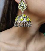 Yellow jhumkas