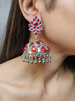 Red jhumkas 1