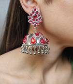 Red jhumkas