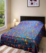 Kantha Work Double Layered Cotton Bed Cover (Green)