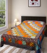 Cotton Patchwork Double Layered Kantha Stitch Bedcover