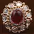 Kundan, CZ and Stone Embellished Adjustable Designer Finger Ring 216EDFR4