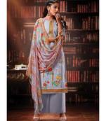 Light Lavender Cotton Designer Party Wear Suit