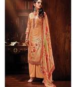 Cream Cotton Designer Party Wear Suit