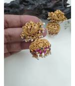 Elegant peacock designer matte jumkha