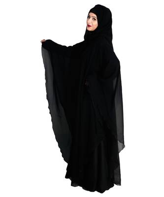 Black embroidered nida abaya 3