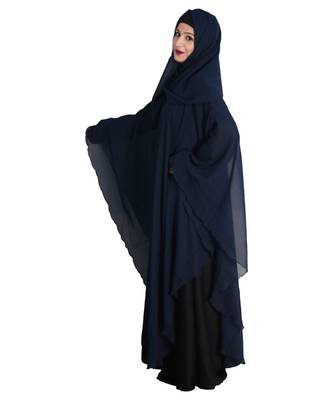Blue embroidered nida abaya 3