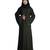 Green embroidered nida abaya