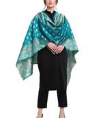 Turquoise Art Silk Zari Woven Dupatta