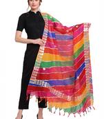 Multicolor Leheriya Cotton Dupatta