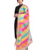 Multicolor Leheriya Cotton Dupatta