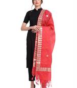 Red Cotton Stripes Dupatta